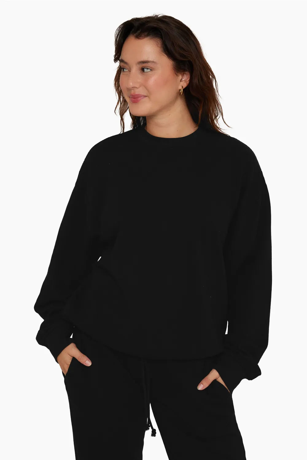 LIGHTWEIGHT SWEATS CLASSIC CREWNECK - ONYX sold by SETactive