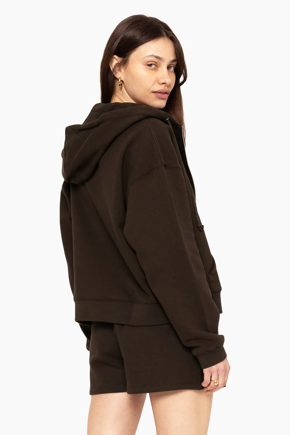HEAVYWEIGHT SWEATS ZIP HOODIE - ESPRESSO sold by SETactive product image thumbnail 2