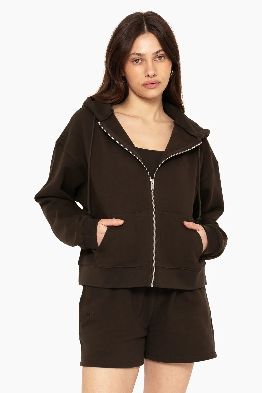 HEAVYWEIGHT SWEATS ZIP HOODIE - ESPRESSO sold by SETactive