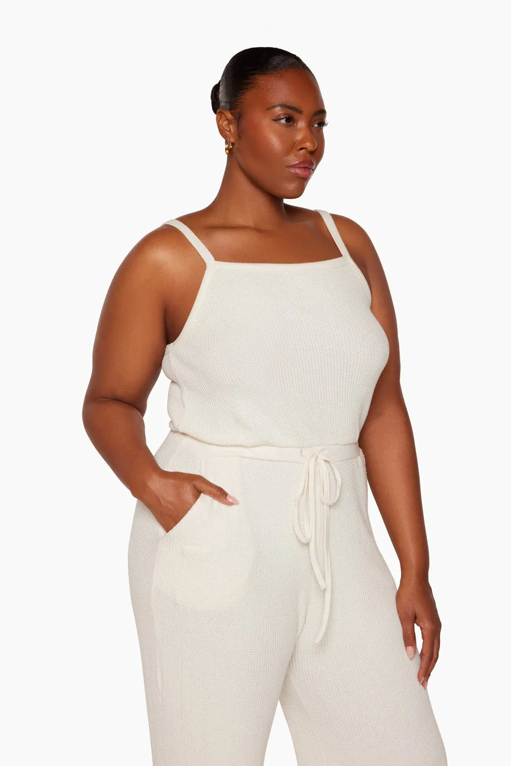 LOUNGE CAMI JUMPSUIT - BLANC sold by SETactive product image thumbnail 4