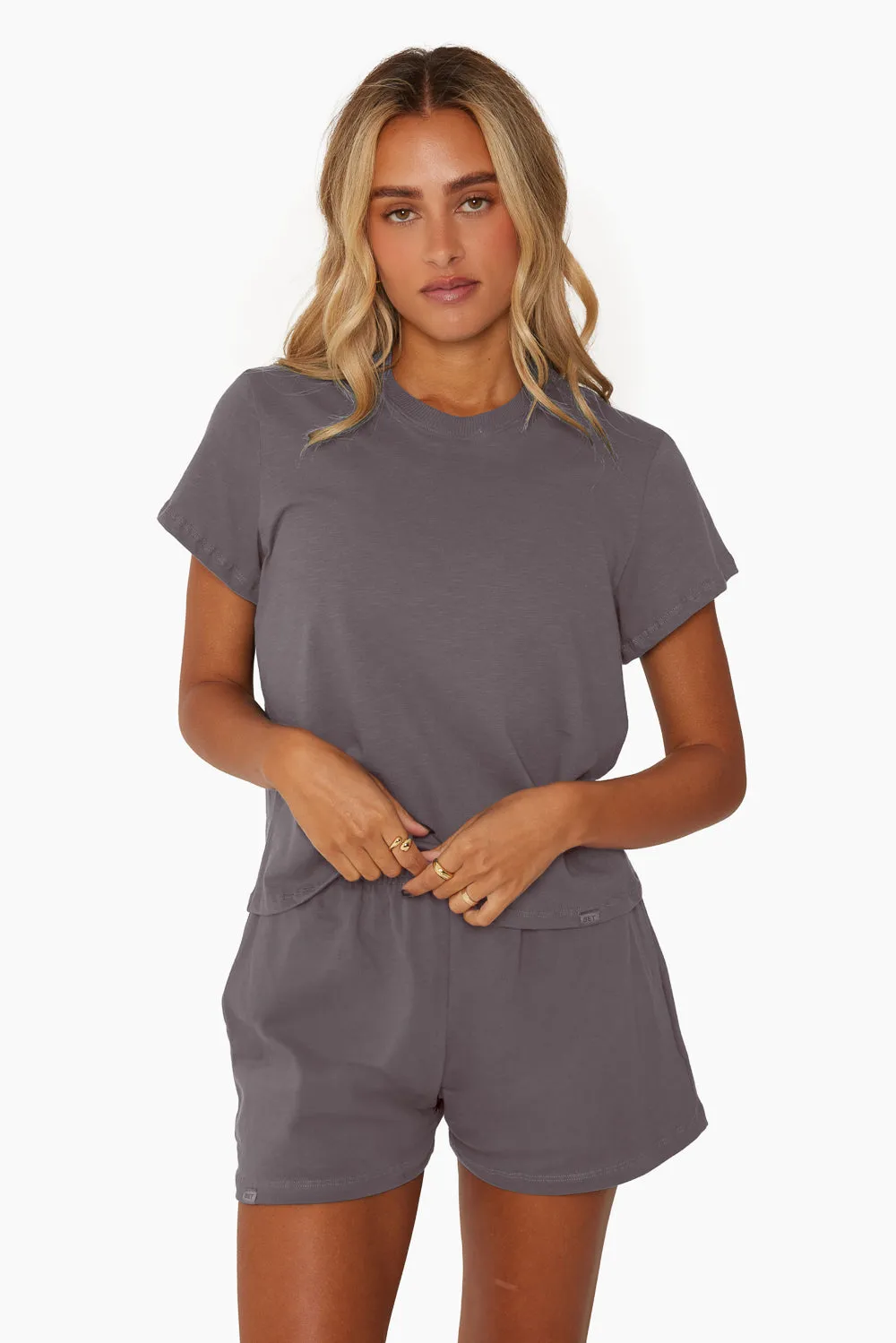 CLASSIC COTTON MID TEE - SMOKE sold by SETactive product image thumbnail 4