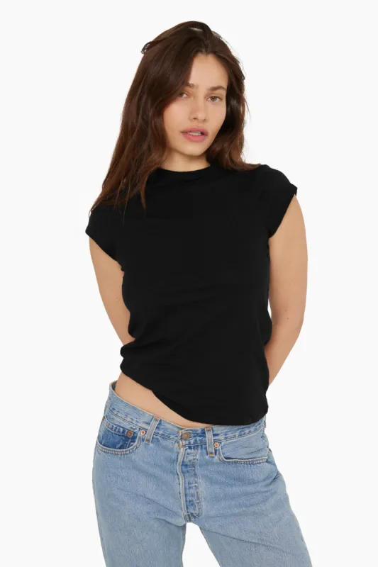 CLASSIC COTTON GIRLFRIEND TEE - ONYX sold by SETactive