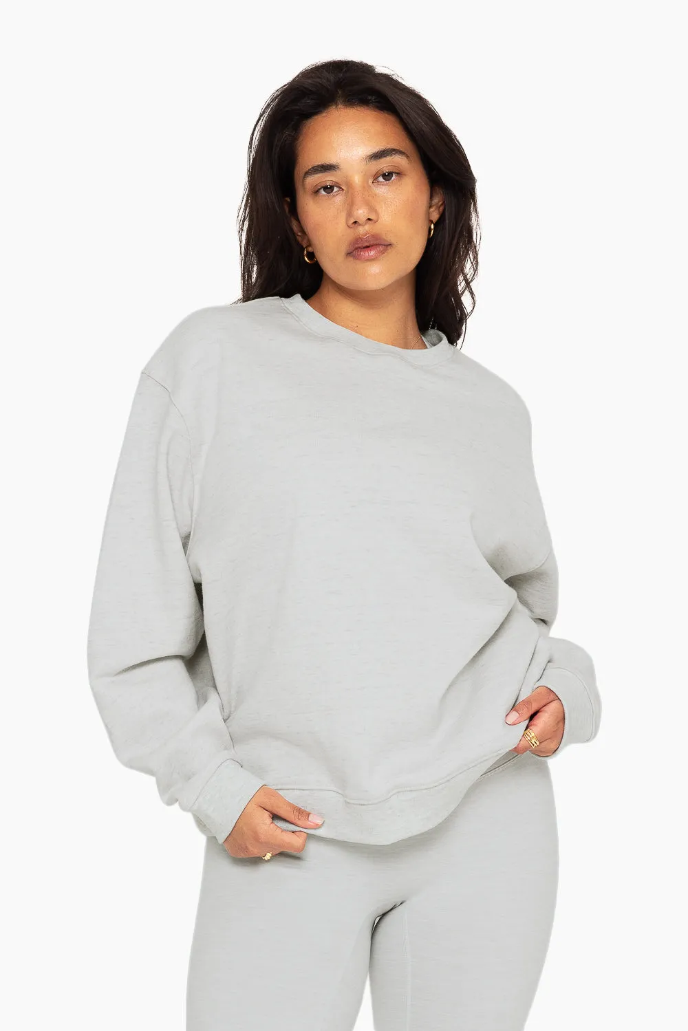 HEAVYWEIGHT SWEATS CREWNECK - HEATHER GREY sold by SETactive