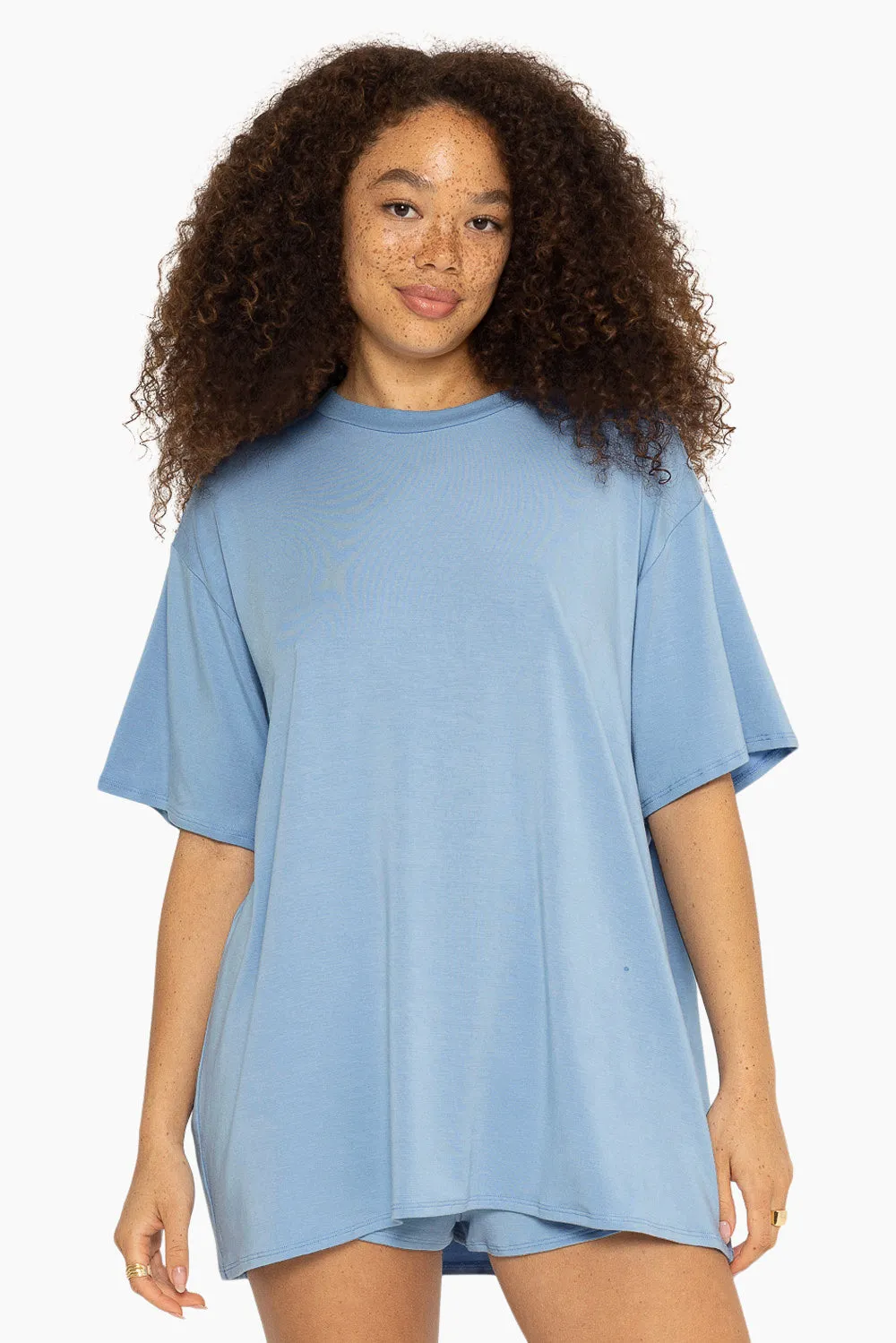 SLEEP JERSEY OVERSIZED BOYFRIEND SLEEP TEE - POWDER sold by SETactive
