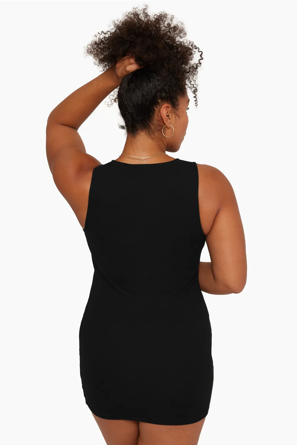 COTTON RIB RIBBED TANK DRESS - ONYX sold by SETactive product image thumbnail 2