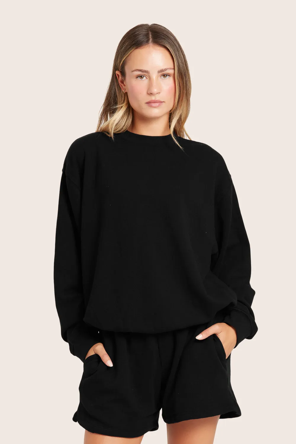 LIGHTWEIGHT SWEATS CLASSIC CREWNECK - ONYX sold by SETactive