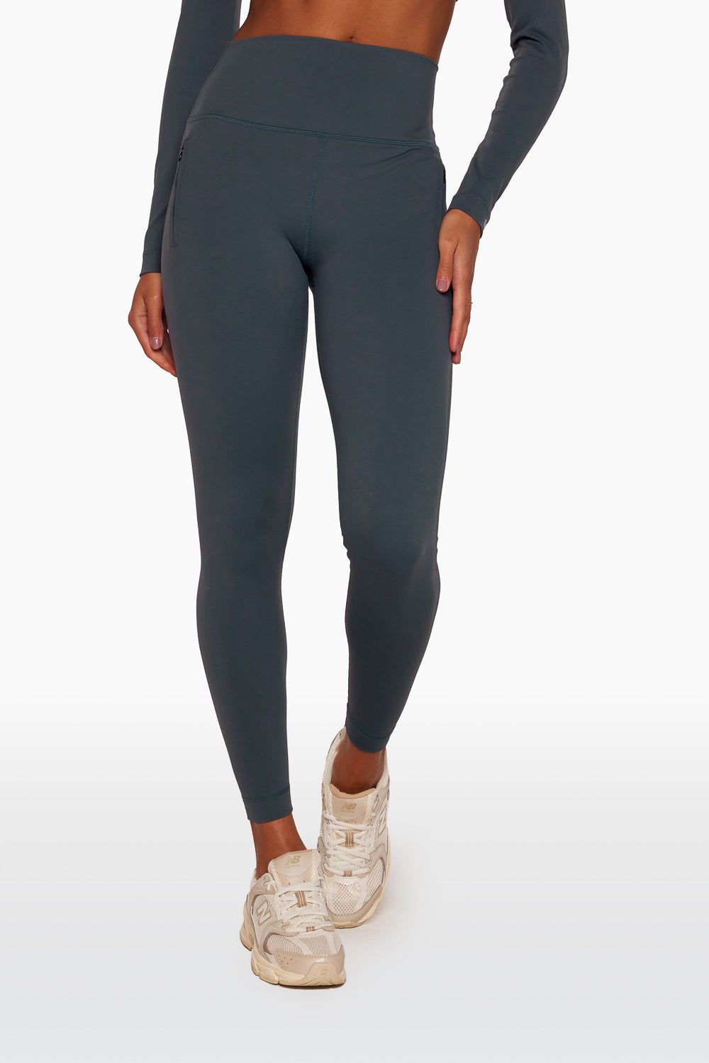 LUXFORM® ZIP POCKET LEGGINGS - INK sold by SETactive