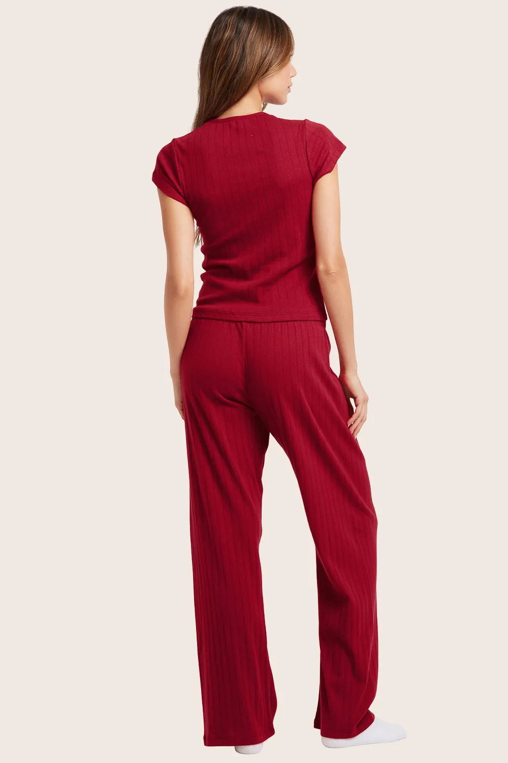 POINTELLE BUTTON PANTS - LOVE sold by SETactive product image thumbnail 3