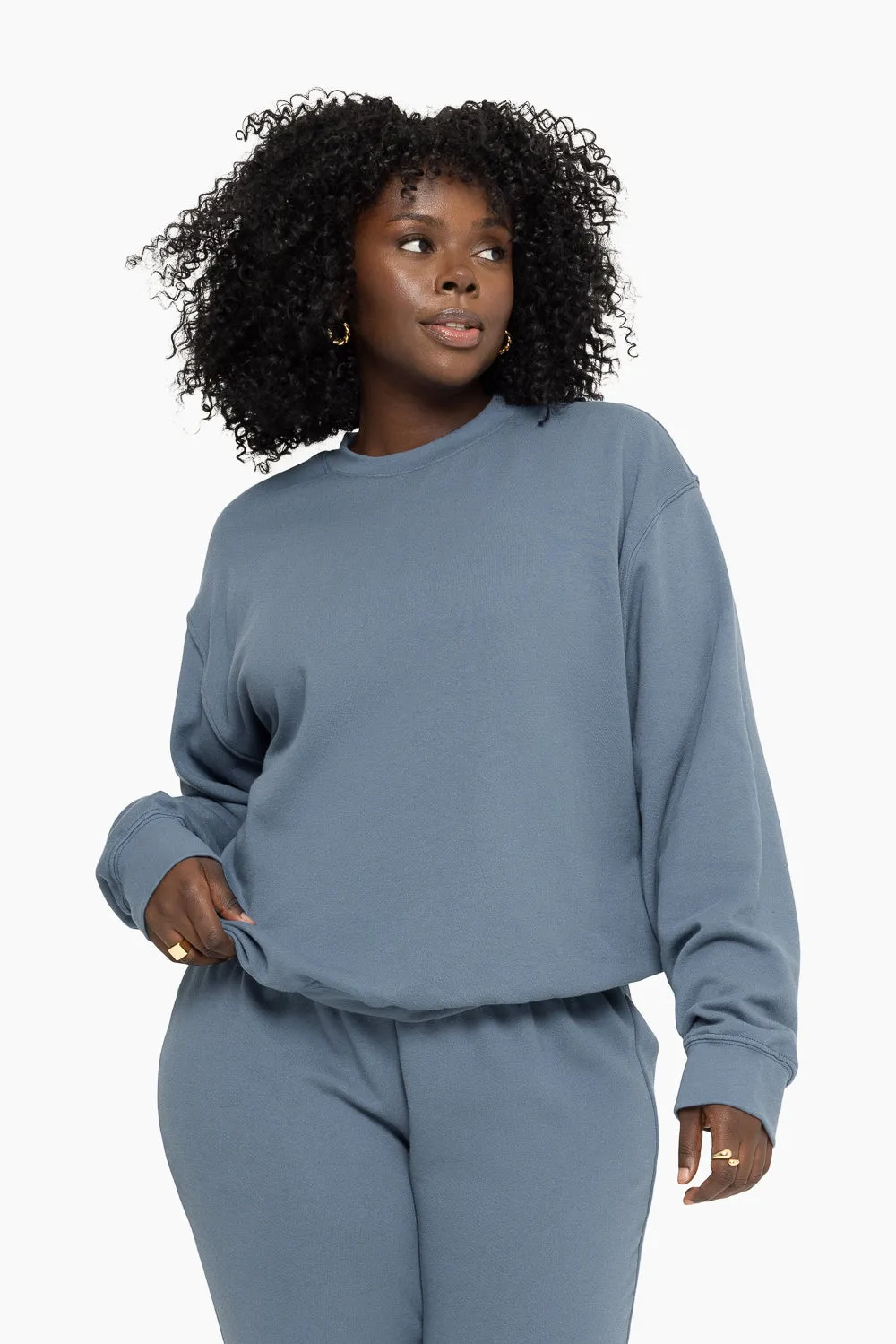 LIGHTWEIGHT SWEATS CLASSIC CREWNECK - MINERAL sold by SETactive product image thumbnail 4