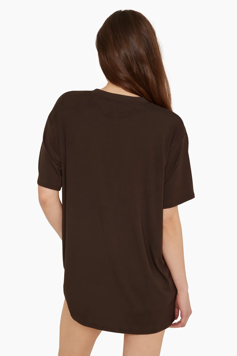 SLEEP JERSEY OVERSIZED BOYFRIEND SLEEP TEE - ESPRESSO sold by SETactive product image thumbnail 2