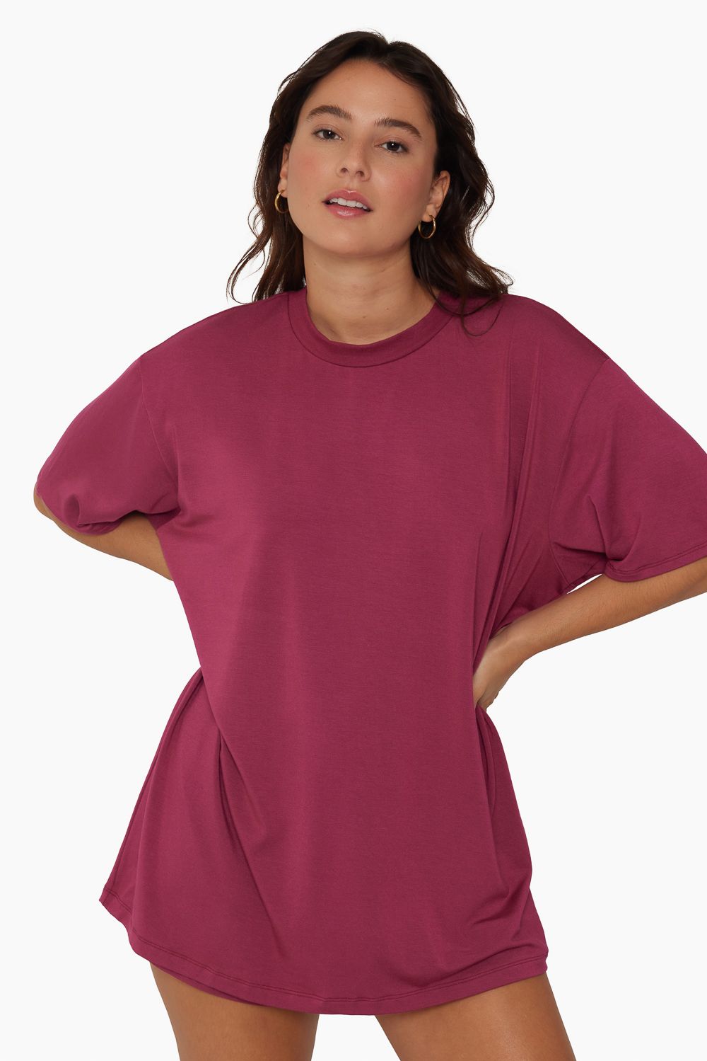 SLEEP JERSEY OVERSIZED BOYFRIEND SLEEP TEE - ORCHID sold by SETactive product image thumbnail 3