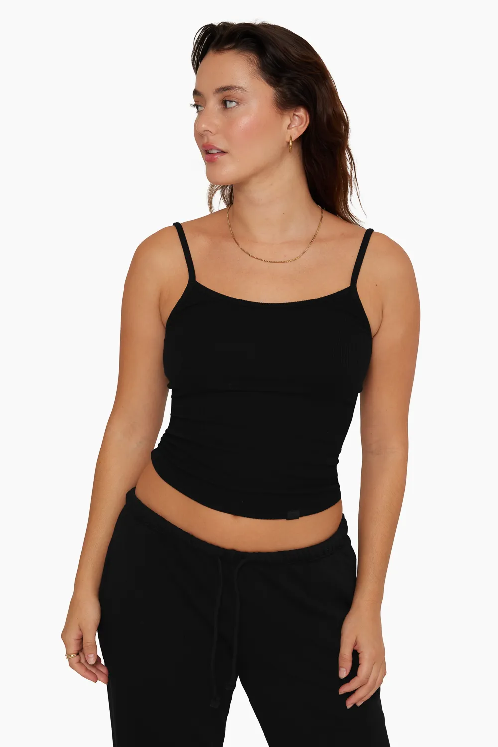 RIBBED MODAL RIBBED CLASSIC CAMI - ONYX sold by SETactive product image thumbnail 3