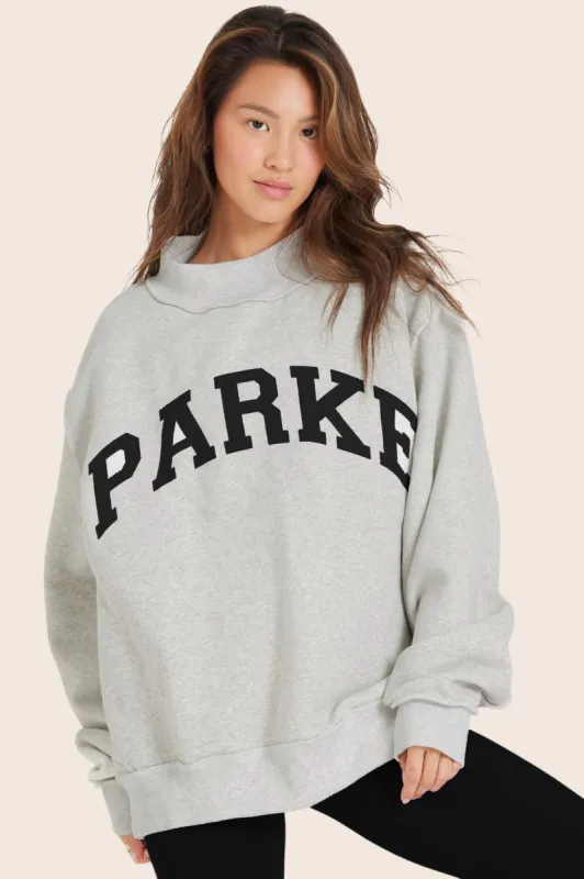 SET X PARKE REVERSIBLE VARSITY MOCKNECK - PARKE HEATHER GREY made by SETactive
