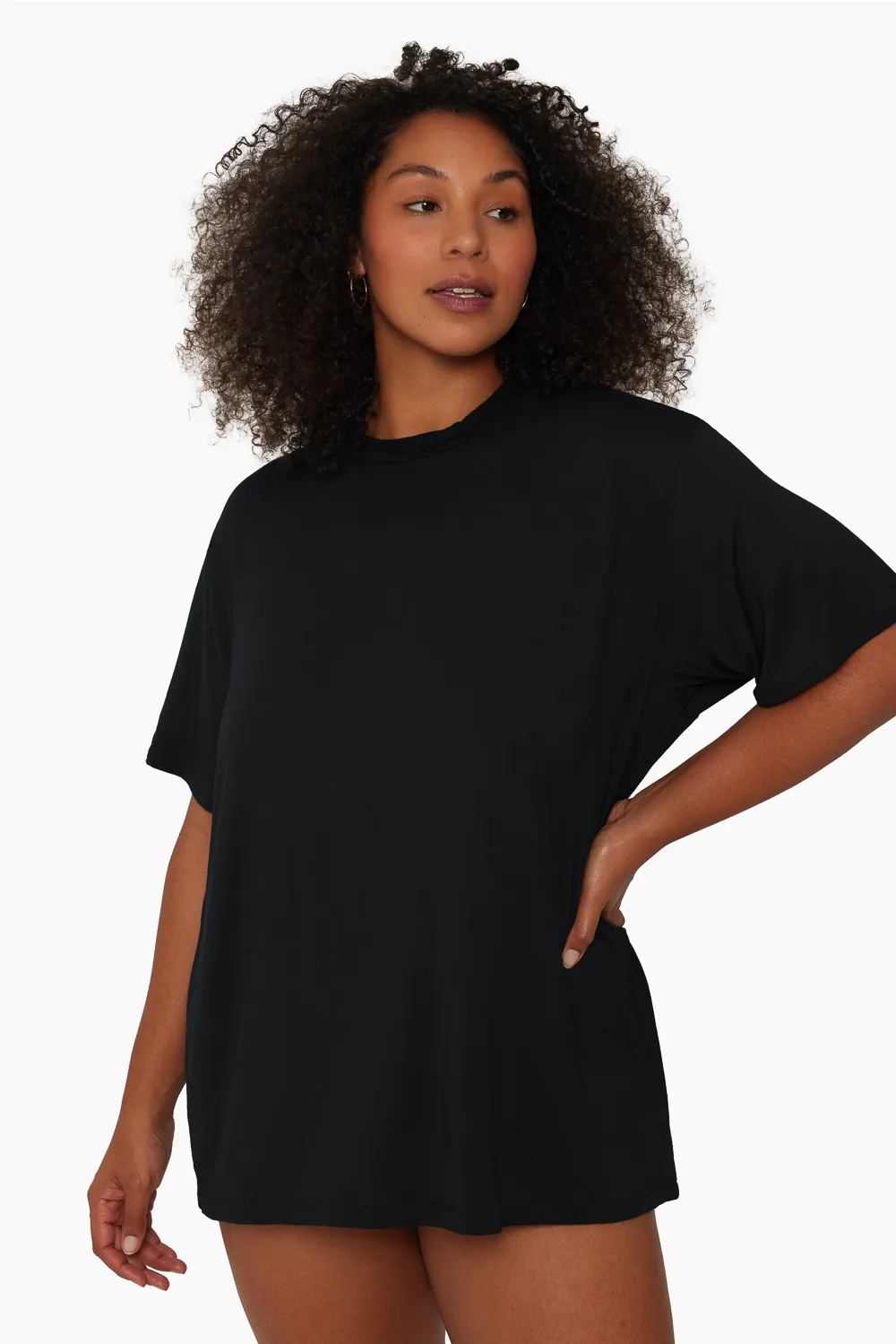 SET SLEEP® OVERSIZED BOYFRIEND SLEEP TEE - ONYX sold by SETactive product image thumbnail 2