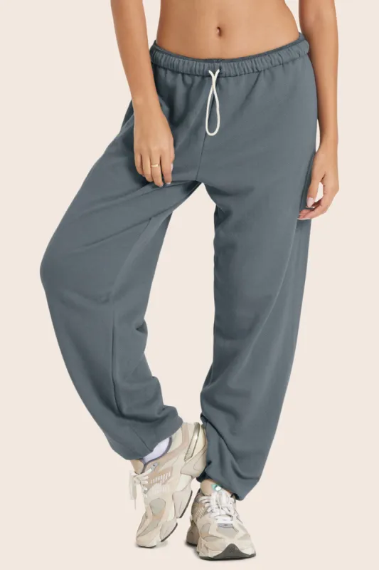 LIGHTWEIGHT SWEATS CLASSIC OLD SCHOOL SWEATPANTS - SLATE made by SETactive