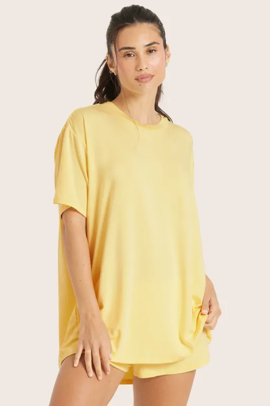 SLEEP JERSEY OVERSIZED BOYFRIEND SLEEP TEE - DANDELION sold by SETactive