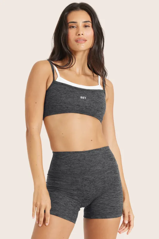 FORMCLOUD® DOUBLE SCOOP BRA - PEPPER HEATHER GREY sold by SETactive