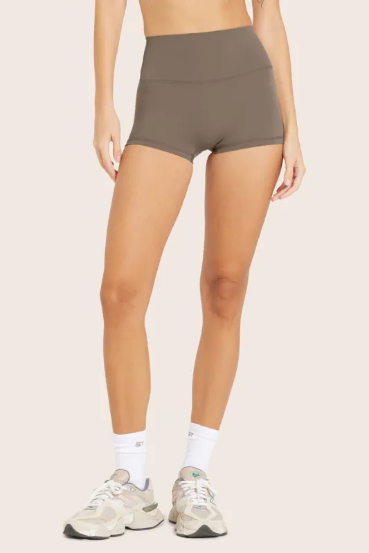 AIRLUXE™ BREATHE MINI SHORTS - TRUFFLE sold by SETactive