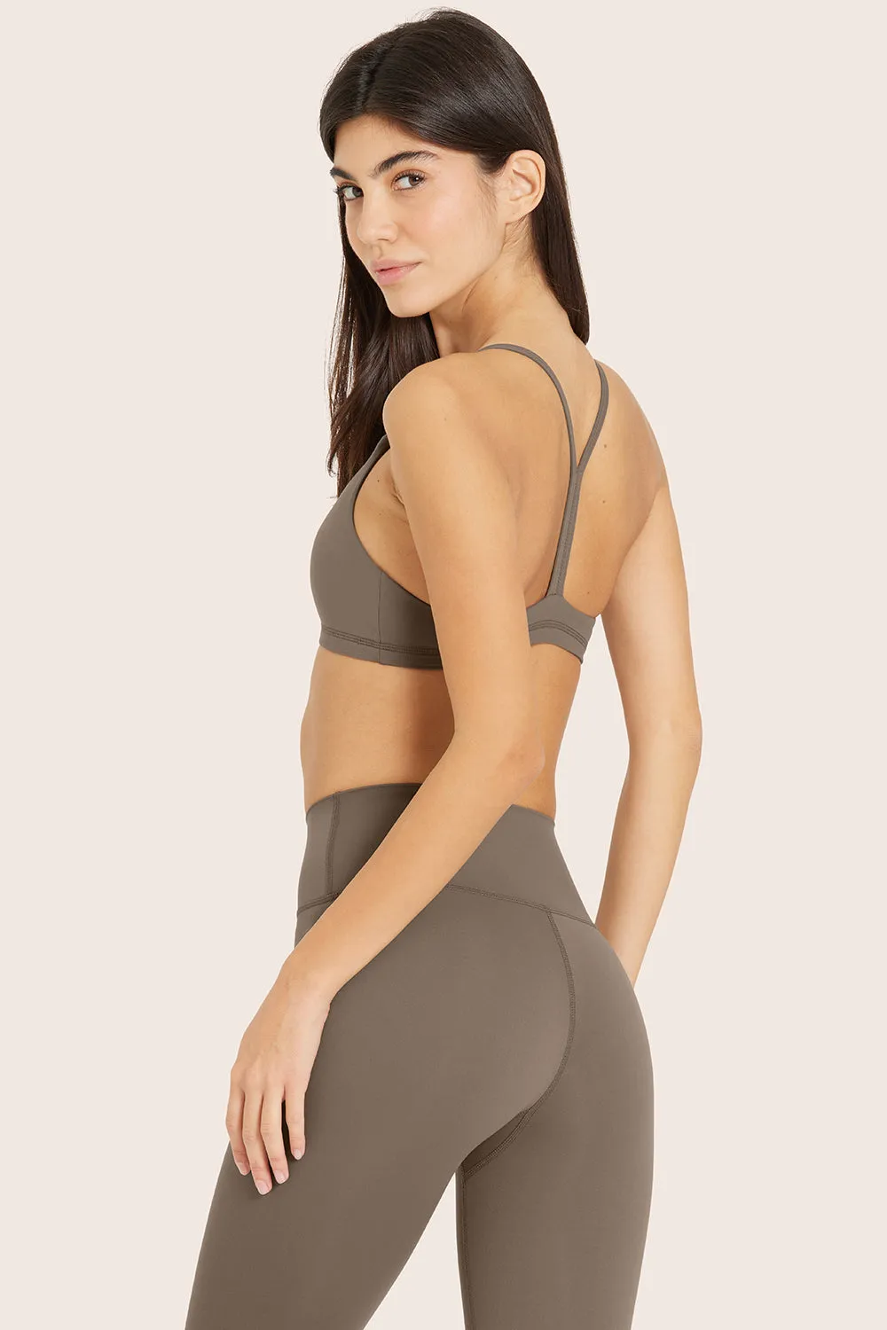 AIRLUXE™ BREATHE Y STRAP BRA - TRUFFLE sold by SETactive product image thumbnail 2