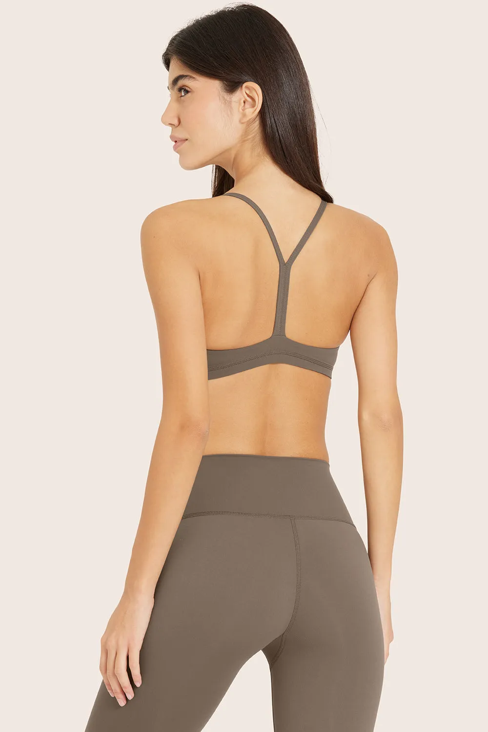 AIRLUXE™ BREATHE Y STRAP BRA - TRUFFLE sold by SETactive product image thumbnail 3