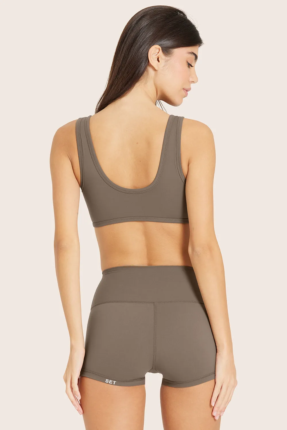 AIRLUXE™ BREATHE SCOOP BRA - TRUFFLE sold by SETactive product image thumbnail 2