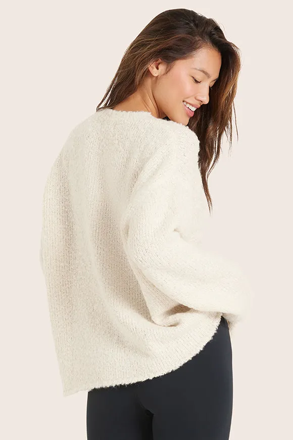 BOUCLÉ OVERSIZED CREWNECK SWEATER - OPAL sold by SETactive product image thumbnail 2