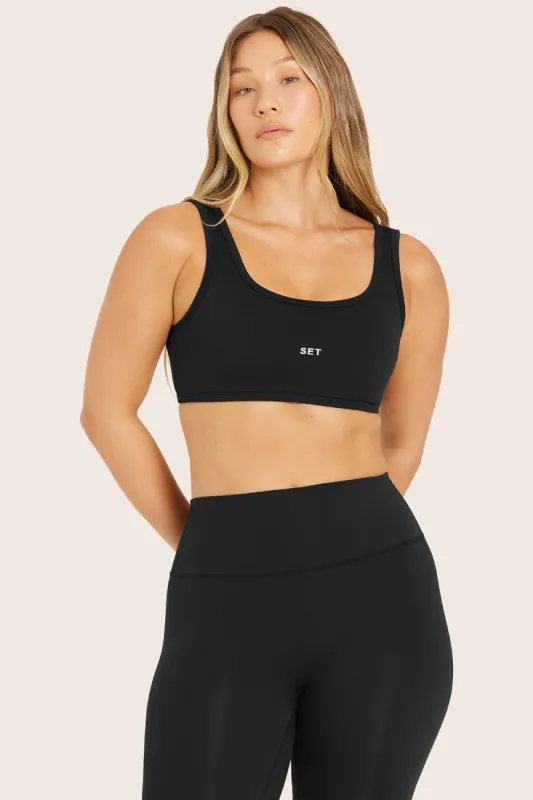 AIRLUXE™ BREATHE SCOOP BRA - ONYX sold by SETactive
