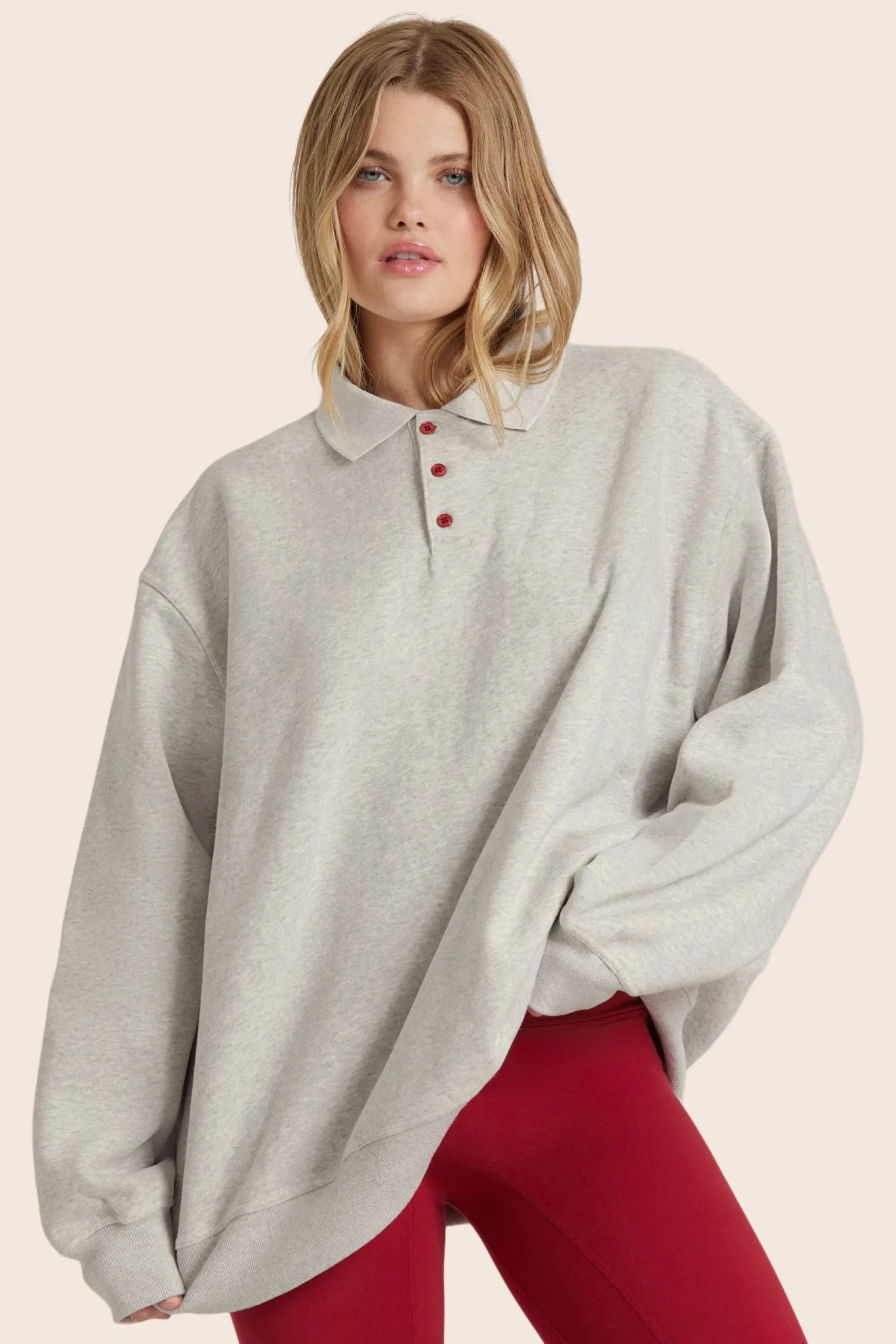 SET X PARKE SWEAT RUGBY - PARKE HEATHER GREY sold by SETactive product image thumbnail 3