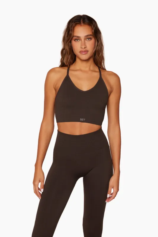 SCULPTFLEX® POWER RIBBED V BRA - ESPRESSO sold by SETactive