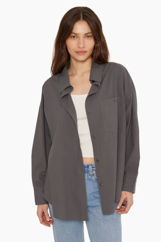 COTTON POPLIN DAILY BUTTON DOWN - GRAPHITE sold by SETactive