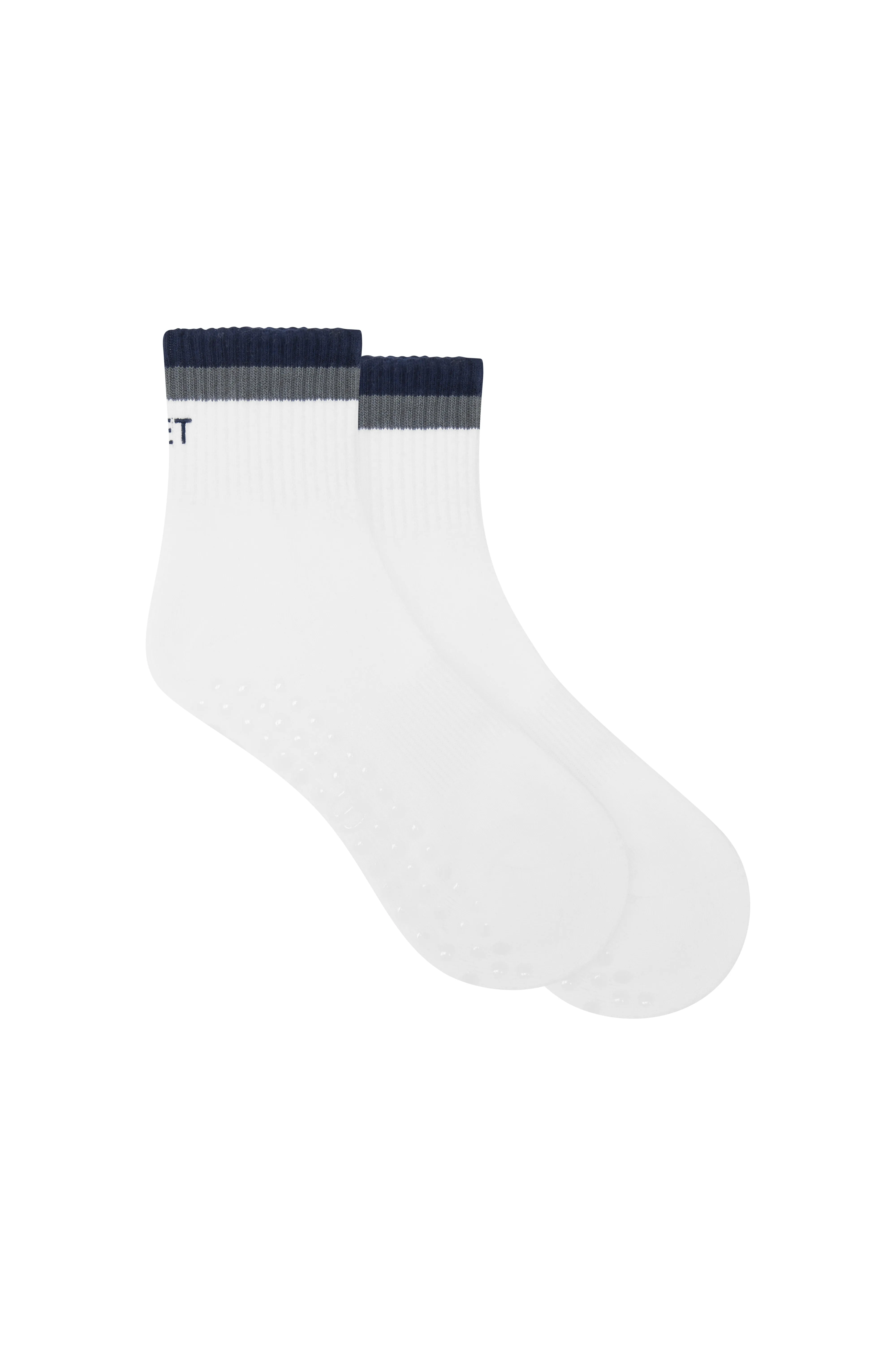 SET PILATES SHORTY SOCKS - WHITE/SPADES/SLATE sold by SETactive
