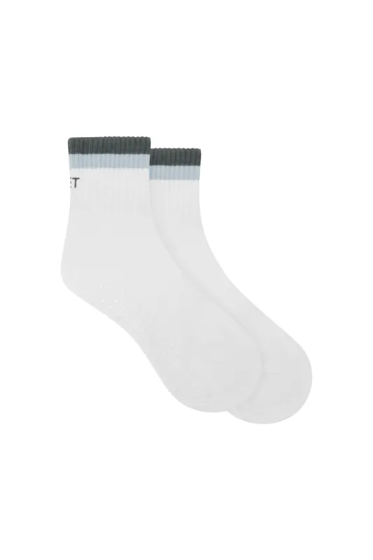 SET PILATES SHORTY SOCKS - WHITE/SLATE/FROST sold by SETactive