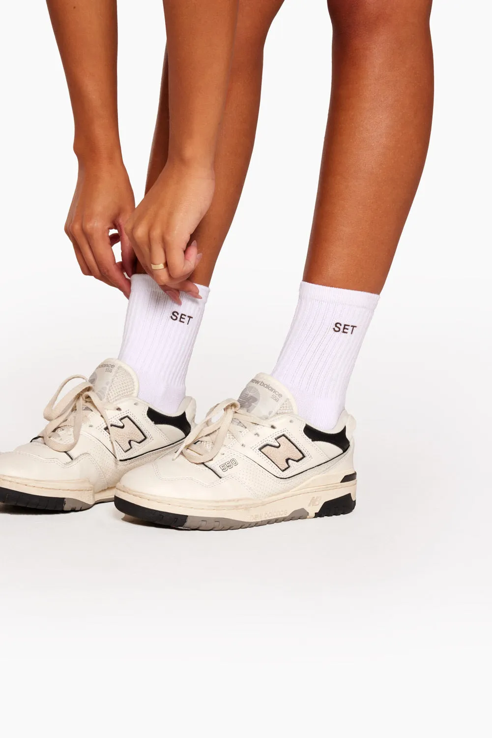 SET SOCKS - WHITE/ESPRESSO sold by SETactive product image thumbnail 2