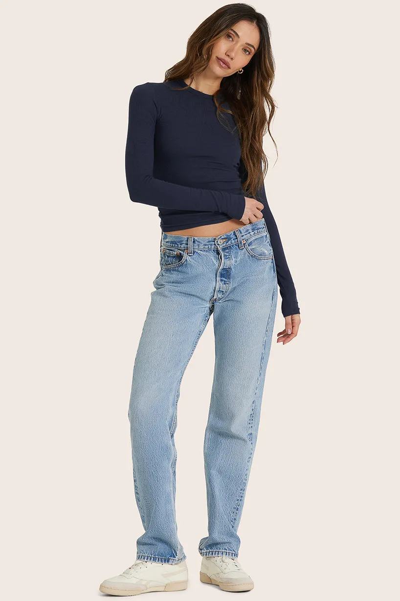 RIBBED MODAL BODY LONG SLEEVE - SPADES sold by SETactive product image thumbnail 3