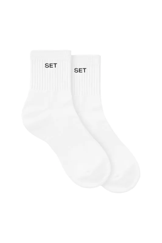 SET SHORTY SOCKS - WHITE/ONYX sold by SETactive