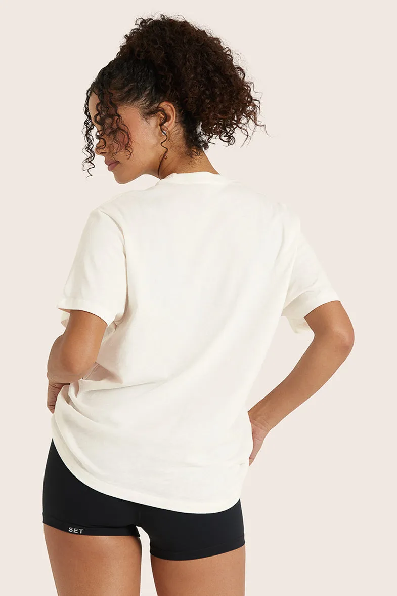 CLASSIC COTTON DAILY BOYFRIEND TEE - BLANC sold by SETactive product image thumbnail 2