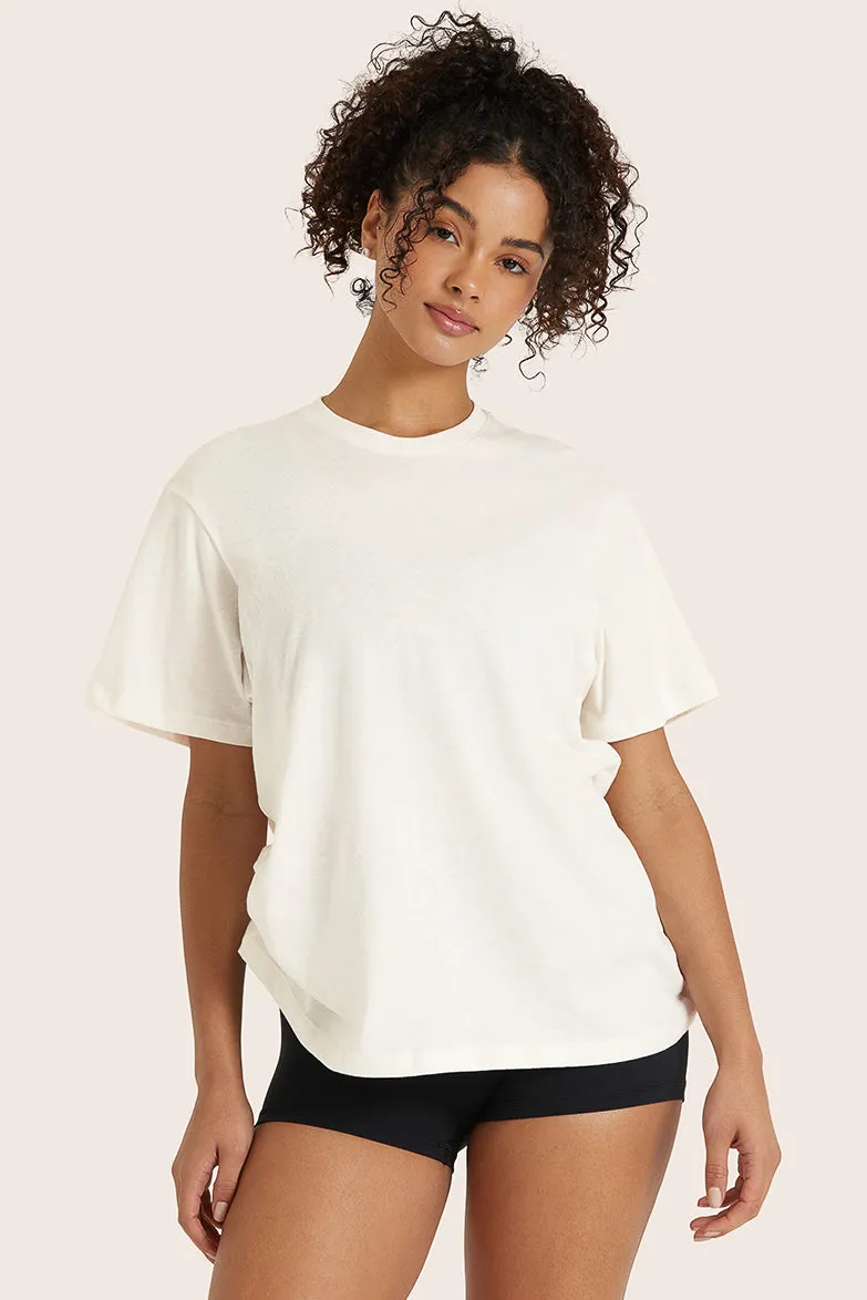 CLASSIC COTTON DAILY BOYFRIEND TEE - BLANC sold by SETactive product image thumbnail 3