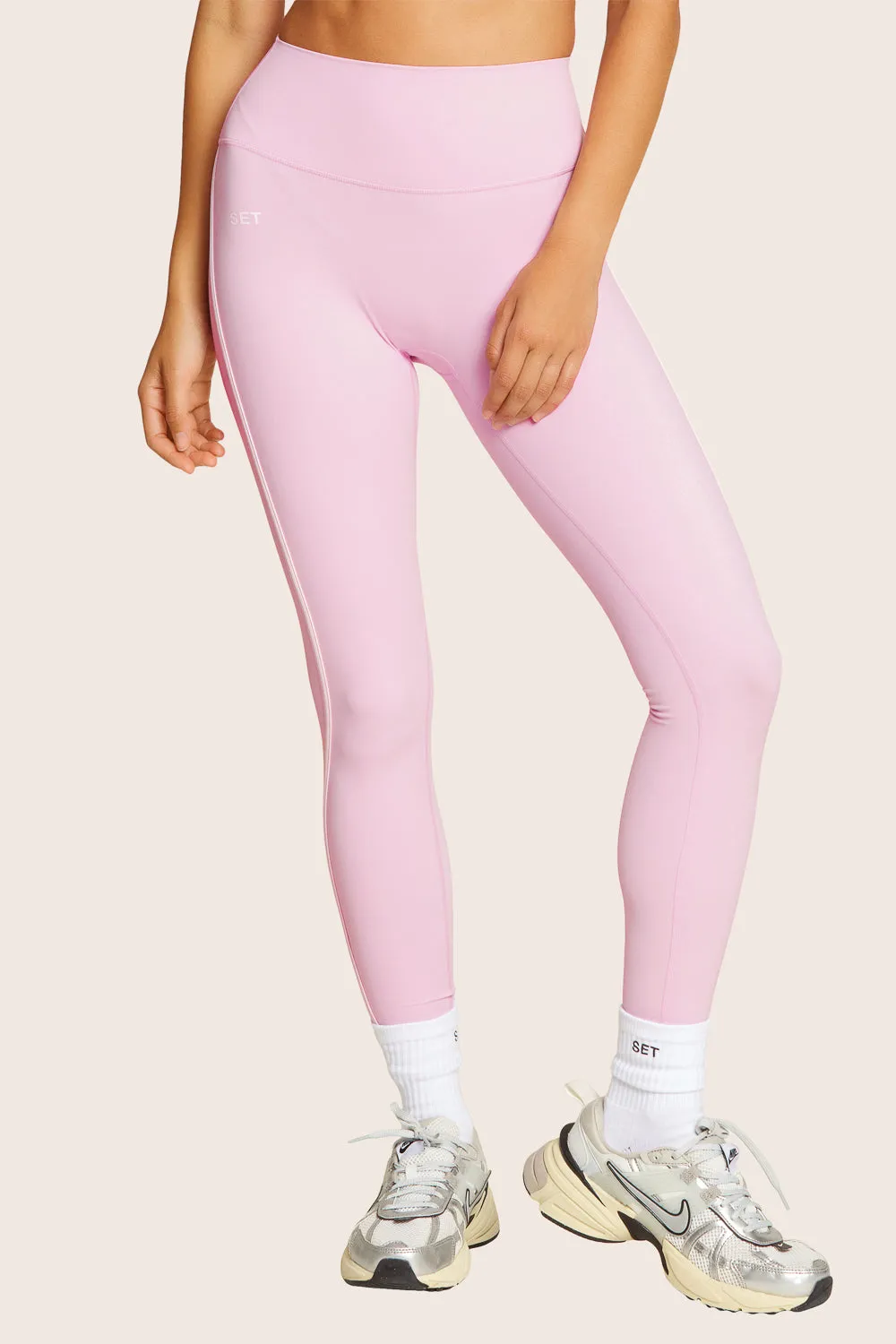 SPORTBODY® SPORTY STRIPE LEGGINGS - PRIMROSE sold by SETactive