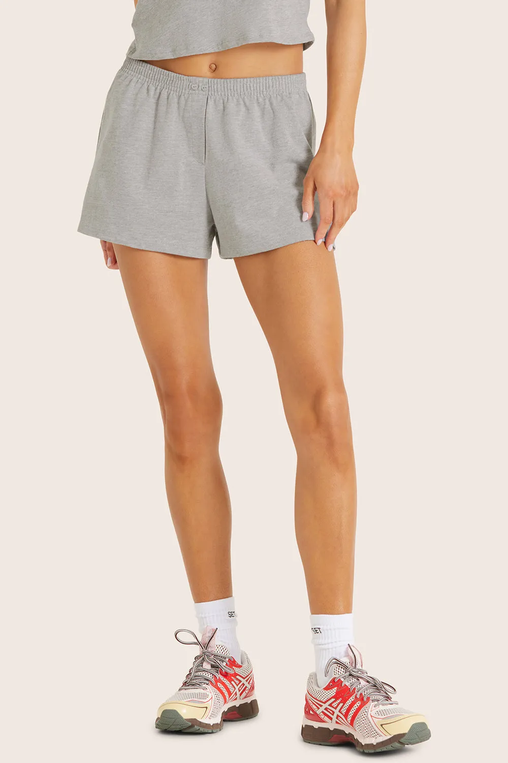HEAVY COTTON EASY BOXER SHORTS - FOG HEATHER GREY sold by SETactive