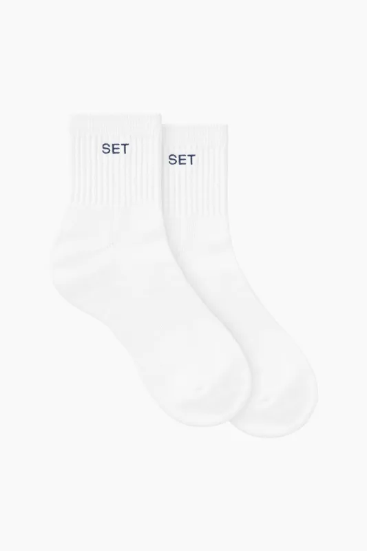 SET SHORTY SOCKS - WHITE/OXFORD sold by SETactive