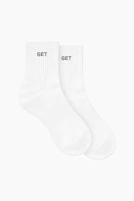 SET SHORTY SOCKS - WHITE/GRAPHITE sold by SETactive