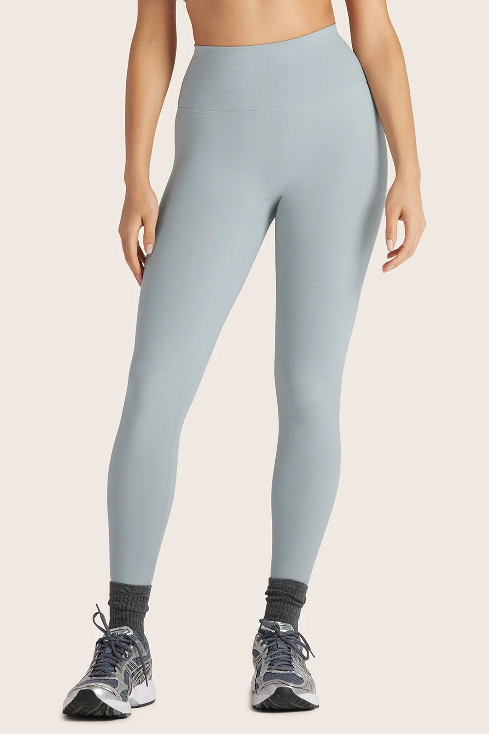 SPORTBODY® (BLOOPERS) SPORTY HIGH-RISE LEGGINGS - PLATINUM sold by SETactive