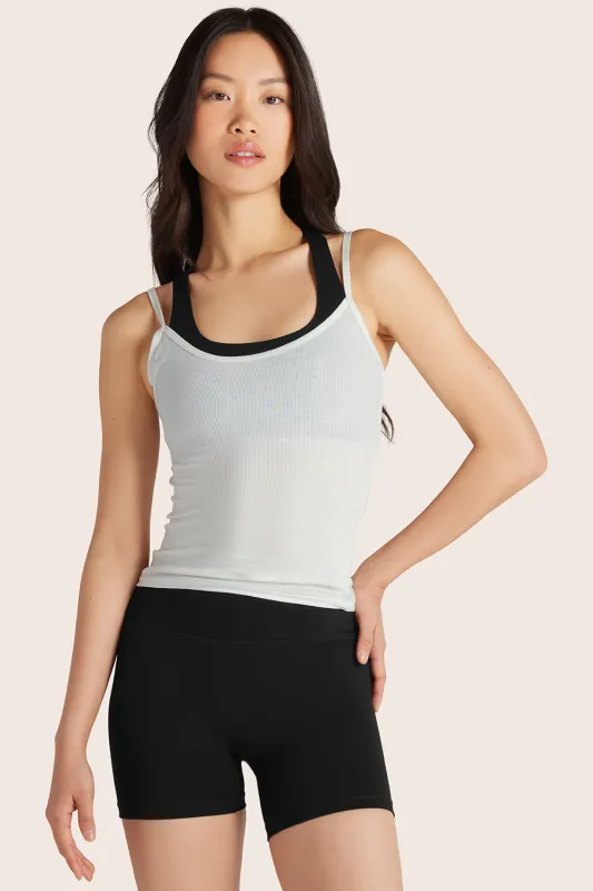 SPORTBODY® (BLOOPERS) SPORTY LAYERED CAMI BRA - ONYX sold by SETactive