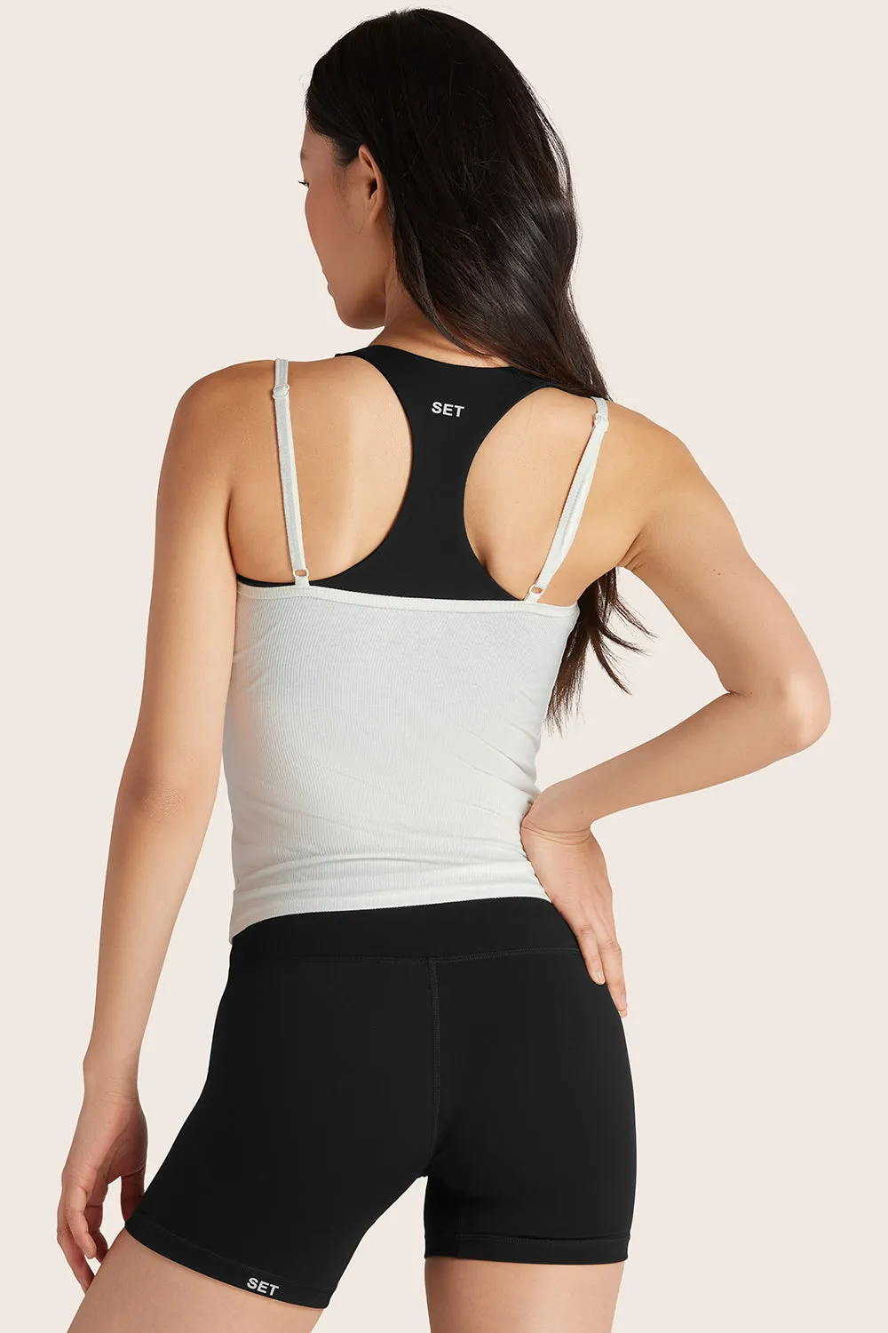 SPORTBODY® (BLOOPERS) SPORTY LAYERED CAMI BRA - ONYX sold by SETactive product image thumbnail 2