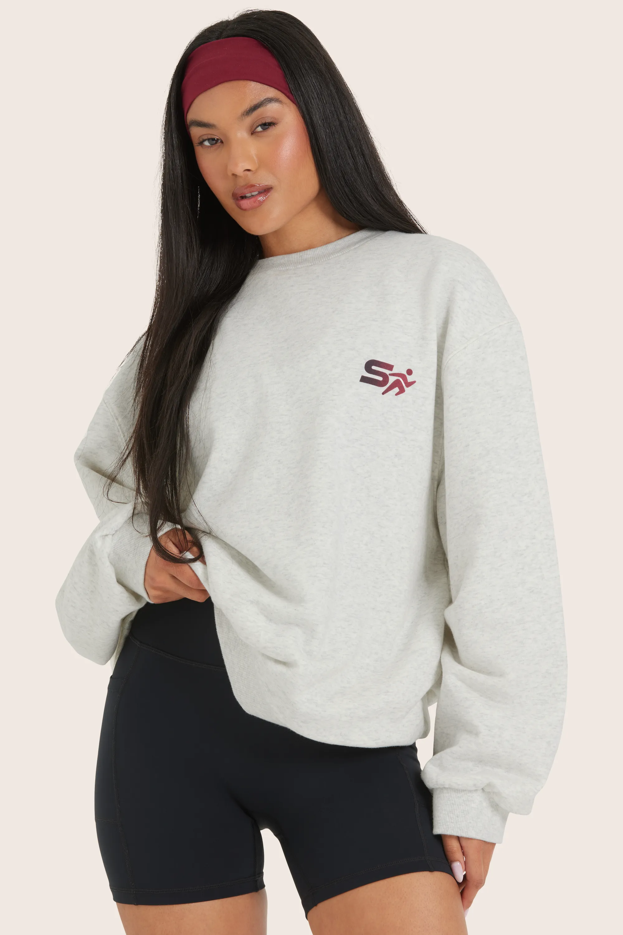 COTTON FLEECE CREWNECK SWEATSHIRT - ASH sold by SETactive