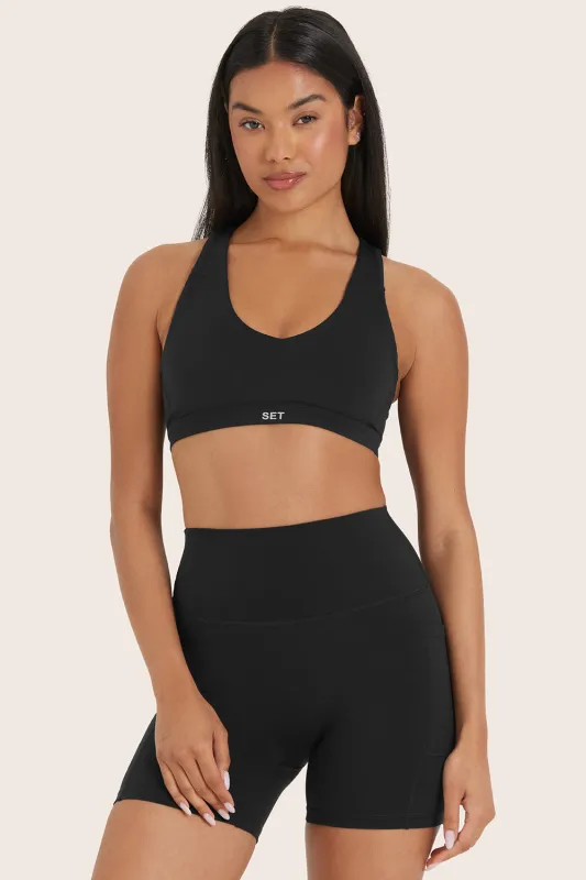 AIRLUXE™ BREATHE TRACK BRA - ONYX sold by SETactive
