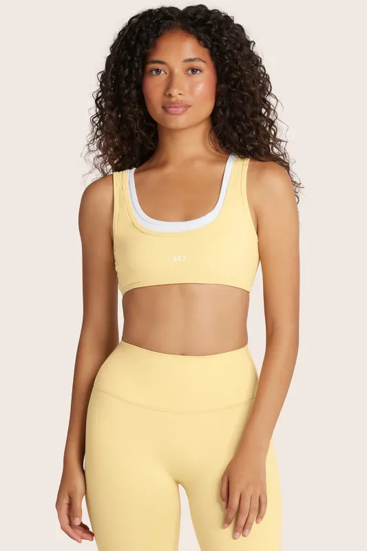 AIRLUXE™ BREATHE LAYER SCOOP BRA (PREORDER) - BUTTER sold by SETactive