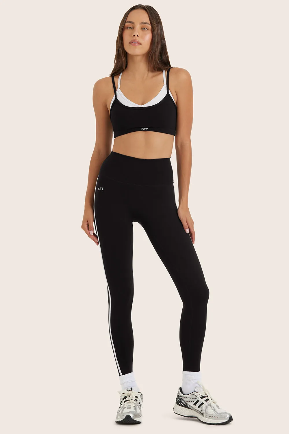 SPORTBODY® (BLOOPERS) SPORTY HIGH-RISE STRIPE LEGGINGS - ORCA sold by SETactive product image thumbnail 3