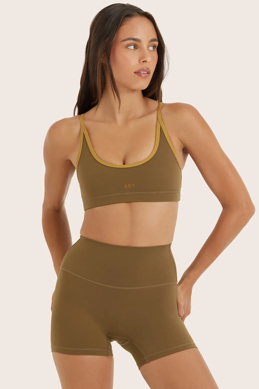 AIRLUXE™ BREATHE CONTRAST MOVE BRA - OTTER sold by SETactive product image thumbnail 3