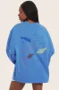COTTON FLEECE CREWNECK SWEATSHIRT - AZUL sold by SETactive